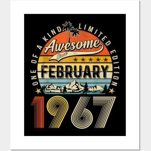 Awesome Since February 1967 Vintage 56th Birthday Posters and Art